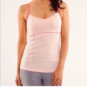 Lululemon Luminous Tank Top In Pink Parfait Adjustable Strap Size 6